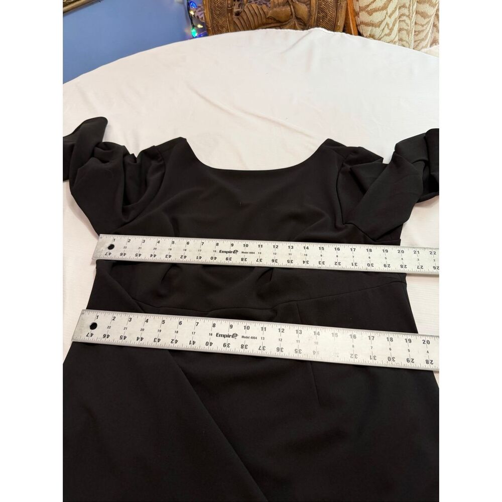 NWT Betsey Johnson Black Bell Sleeve Dress Women’s Plus Size 14W New - Picture 4 of 11